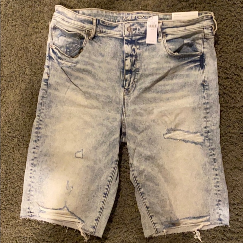 BNWT AE Super Stretch Hi-Rise Biker Shorts Bermuda